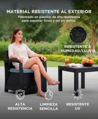 Juego De Living Jardin Exterior Gadnic Komfort 2 Cuerpos - 2
