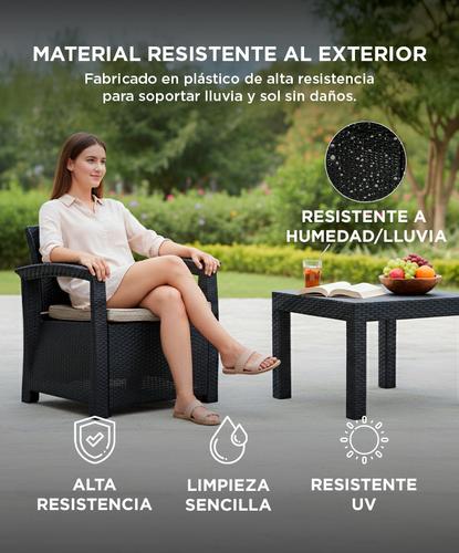 Juego De Living Jardin Exterior Gadnic Komfort 2 Cuerpos - 2