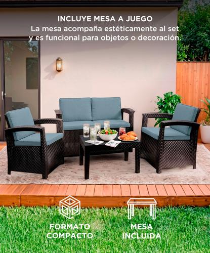 Juego De Living Jardin Exterior Gadnic Komfort 2 Cuerpos - 3