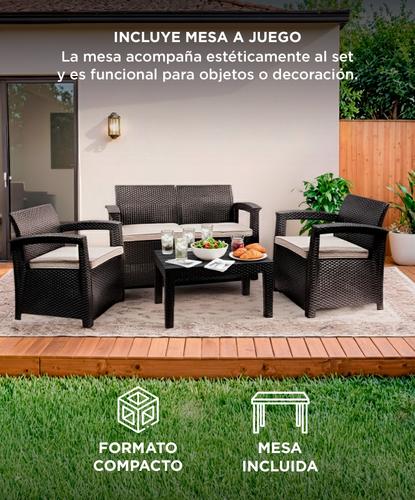 Juego De Living Jardin Exterior Gadnic Komfort 2 Cuerpos - 3