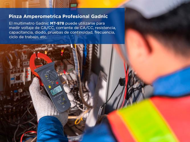 Pinza Amperometrica Gadnic MT-978 Profesional - 2