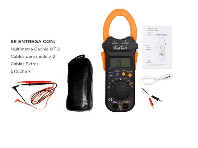 Pinza Amperometrica Gadnic MT-979 Profesional - 5