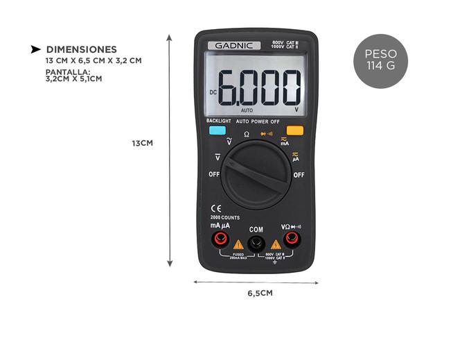 Multimetro Digital Gadnic MT-980 Profesional - 4