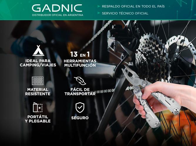Cuchillo de Bolsillo Multifunción Gadnic 13 en 1 Acero Inoxidable  - 1