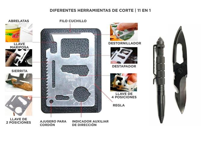Kit Tactico Militar De Supervivencia 9 En 1 Caja Plastica - 3