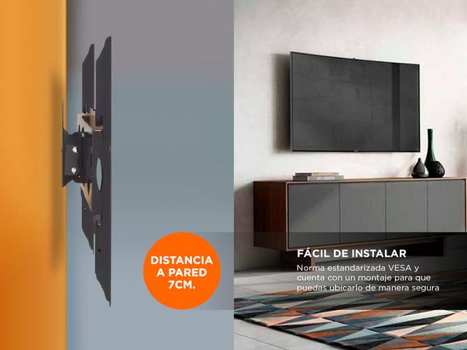 Soporte Para Tv Monitor De Pared Nakan 32 a 65 Inclinacion Kit Instalacion - 3