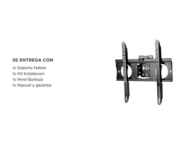 Soporte Para Tv Monitor De Pared Nakan 32 a 65 Inclinacion Kit Instalacion - 5
