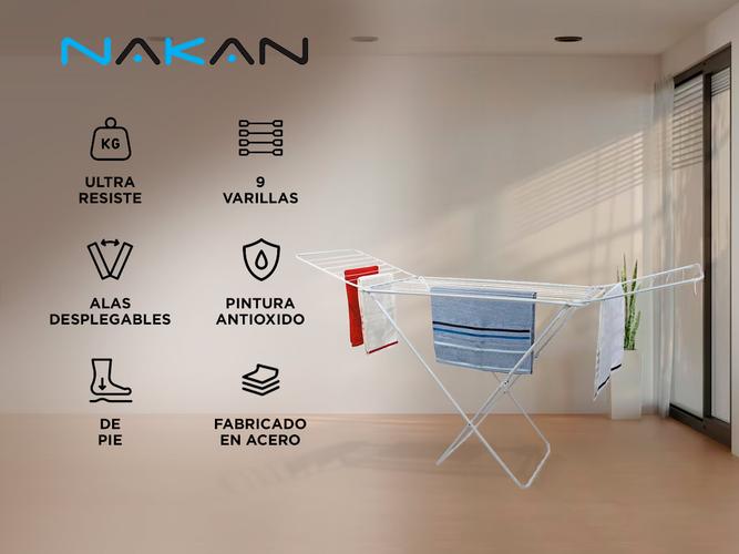 Tender Nakan 9 Varillas Resistente Con Alas Acero Anti Oxido - 1