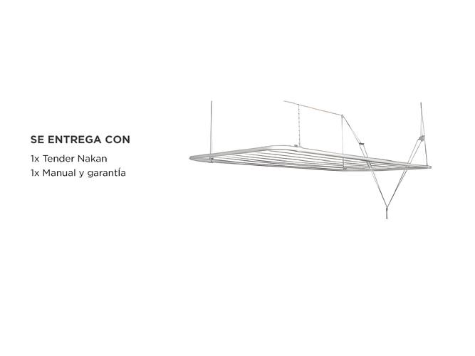 Tender Colgante 10 Varillas Resistente Nakan Ropa Blanco Techo - 5