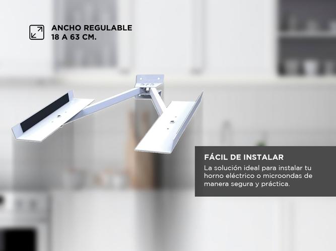 Soporte Horno Electrico Microonda Ajustable Nakan Resistente Blanco - 3