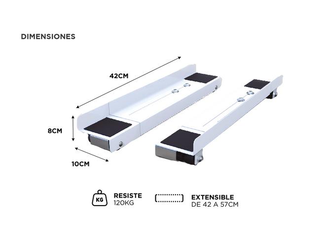 Soporte Heladera Lavarropa Extensible Nakan 140kg Resistente - 4
