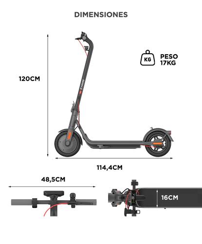 Monopatín Eléctrico Navee V25 Urbano 600W Autonomía 25 Km - 6