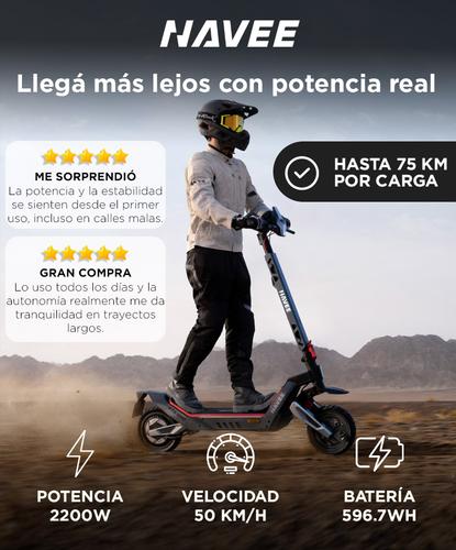 Scooter Eléctrico NAVEE XT5 Pro 2200W 75km Autonomía Alta Potencia Velocidad 50 kmh - 1