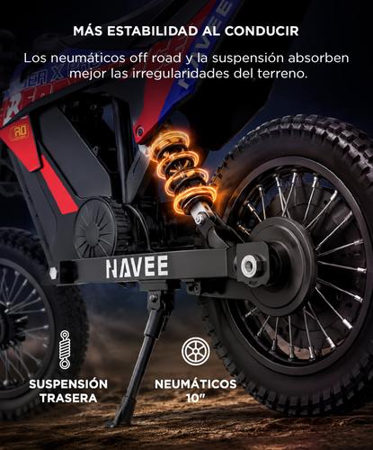Motocicleta Eléctrica Para Niños NAVEE Cyber X Pro Scooter Motocross 350W Distancia 15 km - 3