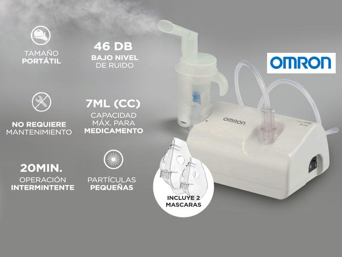 Nebulizador Omron de compresor NE C801 Con dos mascaras - 1