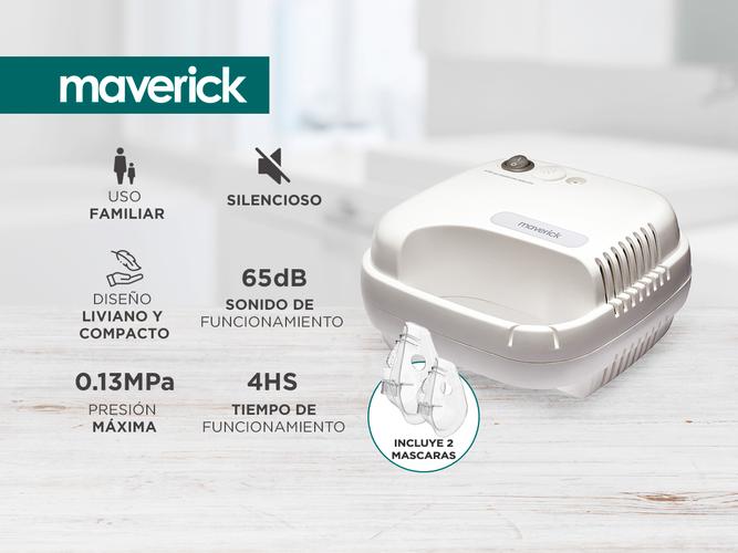 Nebulizador A Pistón Maverick 403D Compacto Mascara infantil y adultos - 1