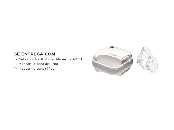 Nebulizador A Pistón Maverick 403D Compacto Mascara infantil y adultos - 5
