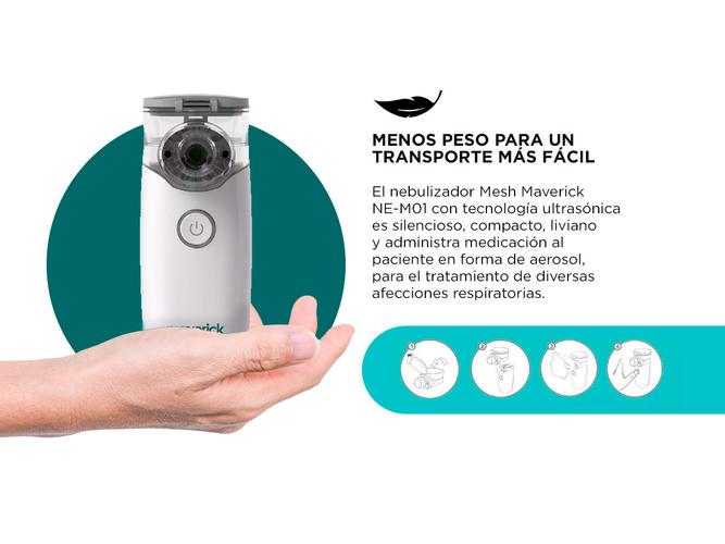 Nebulizador Ultrasónico Maverick Mesh Ne-m01 Portatil Bateria recargable - 3