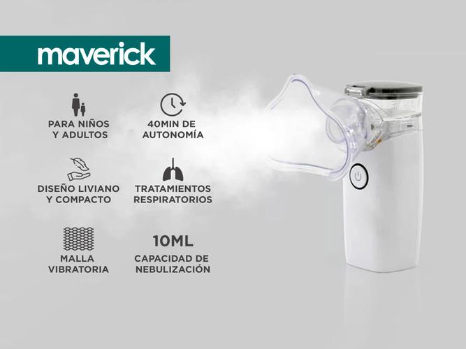 Nebulizador Ultrasónico Maverick Mesh Ne-m01 Portatil Bateria recargable Outlet - 1