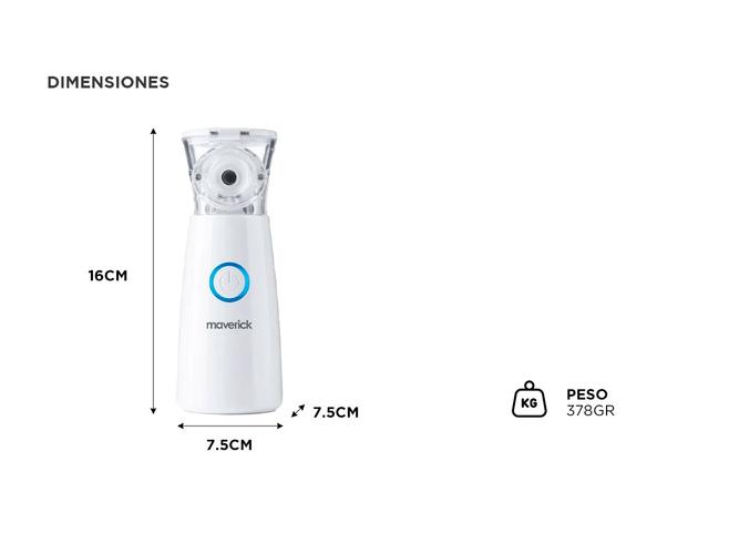 Nebulizador Ultrasónico Maverick Mesh1-N A Pila - 4