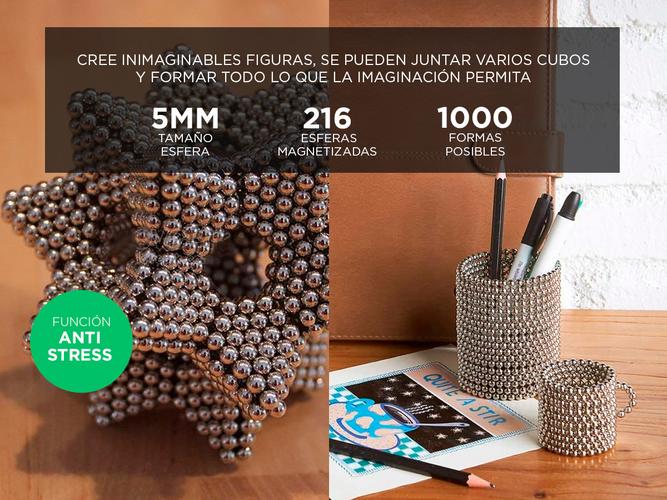 Cubo para Jugar MagCube 216 Esferas 5mm Iman - 2