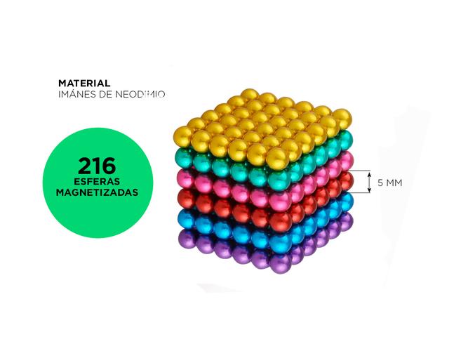 Magcube 216 Esferas 5mm Iman COLORES - 4