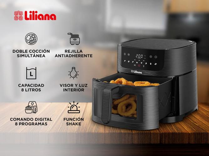 Freidora de Aire Liliana digital DUOGRILL AF908 8 litros - 1