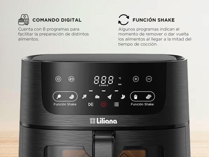 Freidora de Aire Liliana digital DUOGRILL AF908 8 litros - 4
