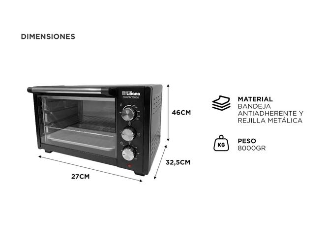 Horno Eléctrico Liliana 20L COMPACTCOOK AO200 - 4