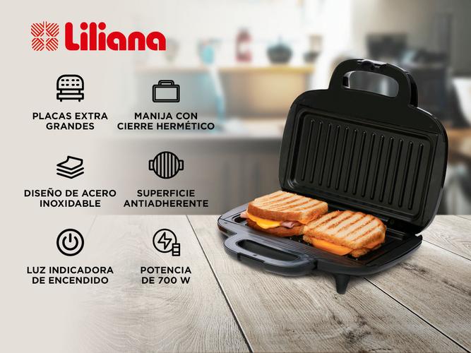 Sandwichera Antiadherente Mastertost Liliana AS990 - 1