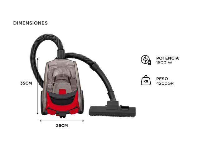 Aspiradora Trineo Liliana Allclean LA910 2 Litros - 4