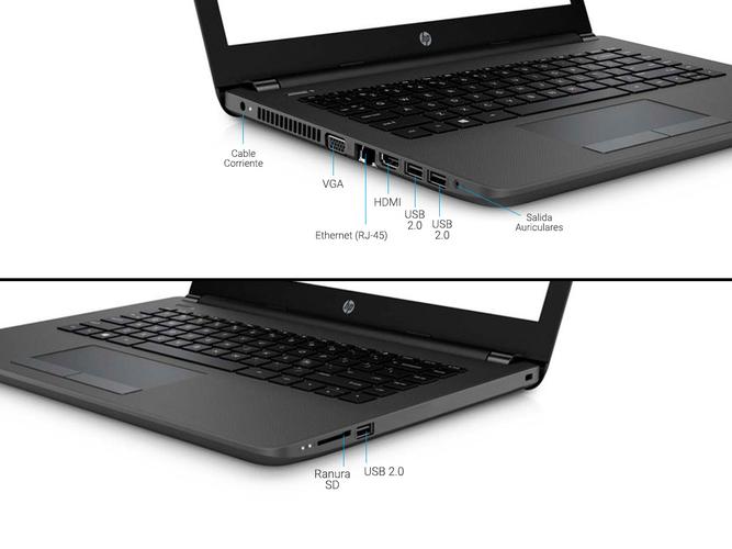 Notebook Hp 240 G6 Intel Dual Core 4Gb 500Gb 14” HD + Funda Neoprene - 5