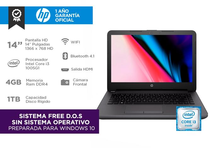 Notebook HP 240 G7 Intel Core I3 4gb 1tb 14