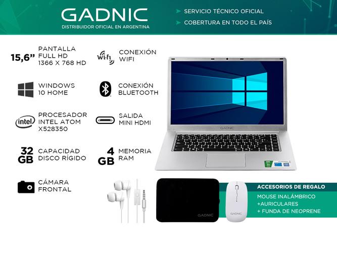 Notebook Gadnic Lumina Intel Dual Core 4Gb 32Gb SSD 15,6