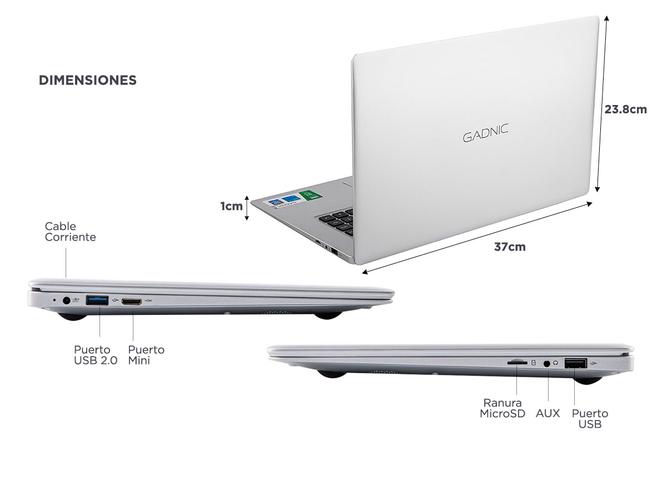 Notebook Gadnic Lumina Intel Dual Core 4Gb 32Gb SSD 15,6