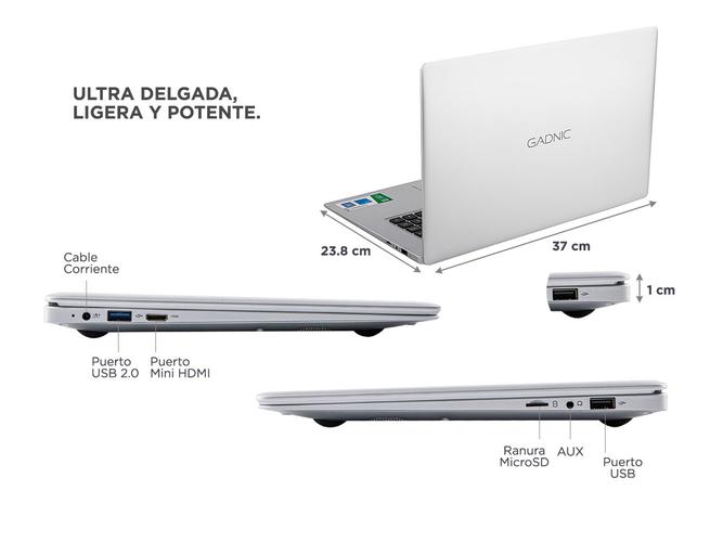 Notebook Gadnic Lumina Pro Intel Dual Core 4GB 64GB SSD 15,6