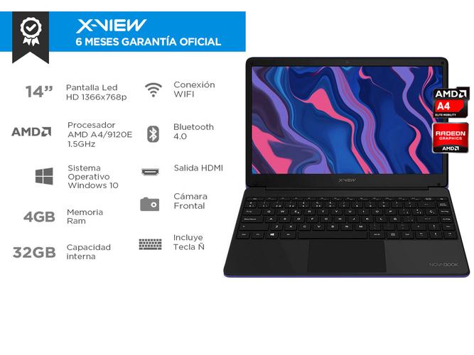 Notebook Xview Novabook Cloudbook Amd A4 4Gb 32Gb 14