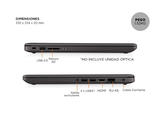 Notebook HP 240 G8 Intel Dual Core 4gb 500gb 14