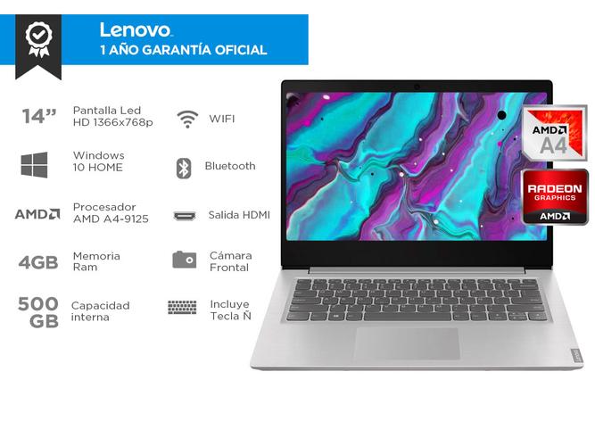 Notebook Lenovo Ideapad S145 AMD A4-9125 4gb 500gb 14
