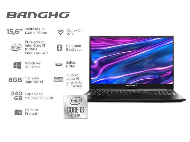 Notebook Bangho Max L5 Intel Core I3 10ma Gen 8Gb SSD 240Gb 15,6