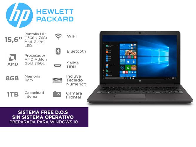 Notebook Hp 255 G7 Amd Athlon 3150u 8gb 1tb 15,6 pulgadas Graficos Radeon - 1