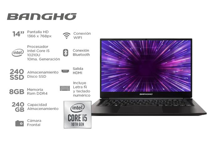 Notebook Bangho Max L4 Intel Core I5 10Gen 8Gb SSD 240Gb 14