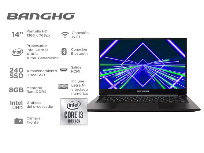Notebook Bangho Max L4 Intel Core i3 8gb Ssd 240gb Windows 10 Pantalla 14 - 1