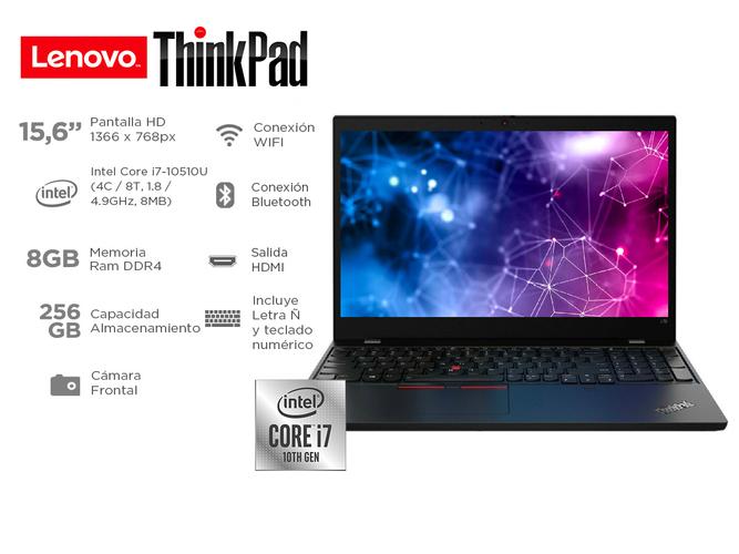 Notebook Lenovo Thinkpad L15 Intel Core I7 10ma Gen 8Gb SSD 256Gb 15,6