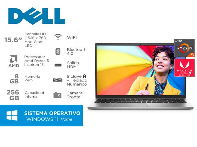 Notebook Dell Inspiron 3525 AMD Ryzen 5 8Gb SSD 256Gb 156 Windows 11 - 1