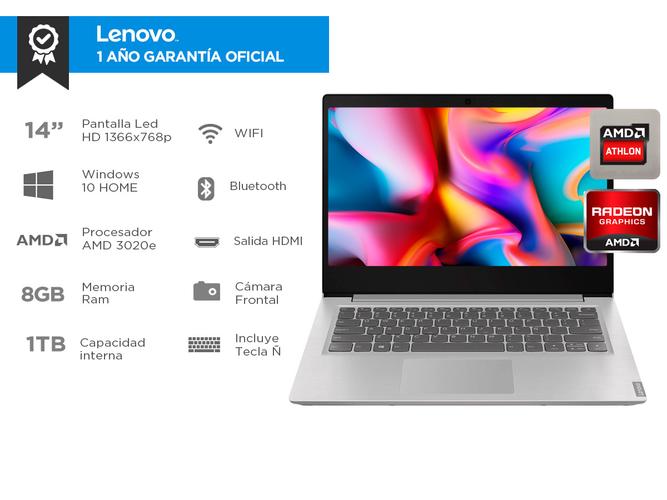 Notebook Lenovo Amd 3020e 8gb 1tb 14 Pulgadas Windows 10 - 1