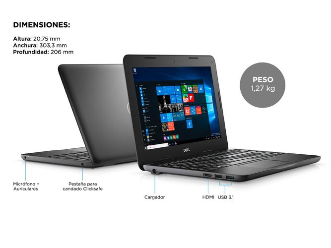 Notebook Dell 3190 Intel Celeron 4Gb SSD 128Gb 11,6