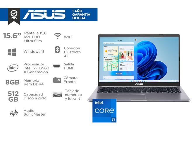  Notebook Asus X515 Intel Core I7 8Gb SSD 512Gb Windows 11 - 1