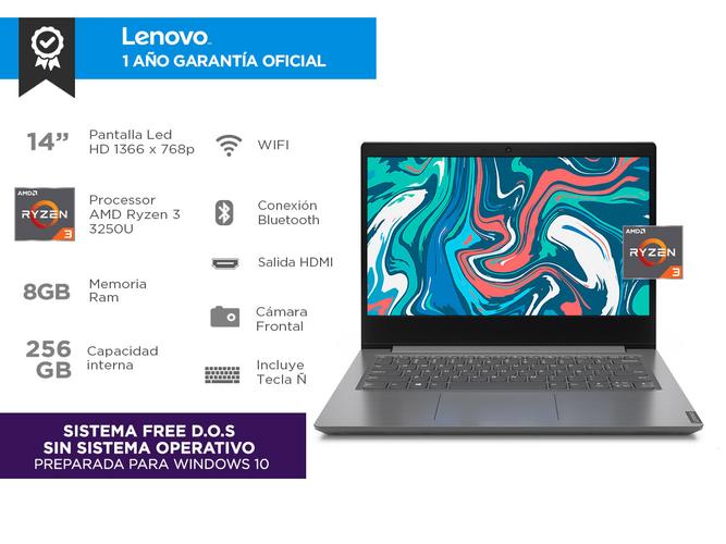 Notebook Lenovo V14 AMD Ryzen 3 RAM 8Gb SSD 256Gb FreeDOS - 1