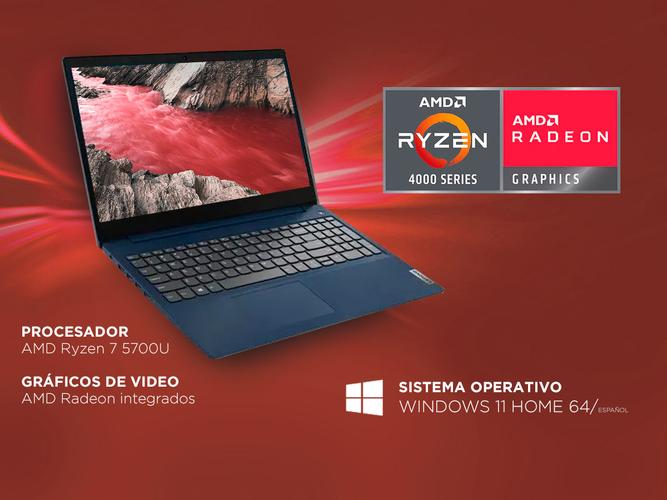 Notebook Lenovo IP 3 Ryzen 7 ram 8G SSD 256G Windows 11 - 2